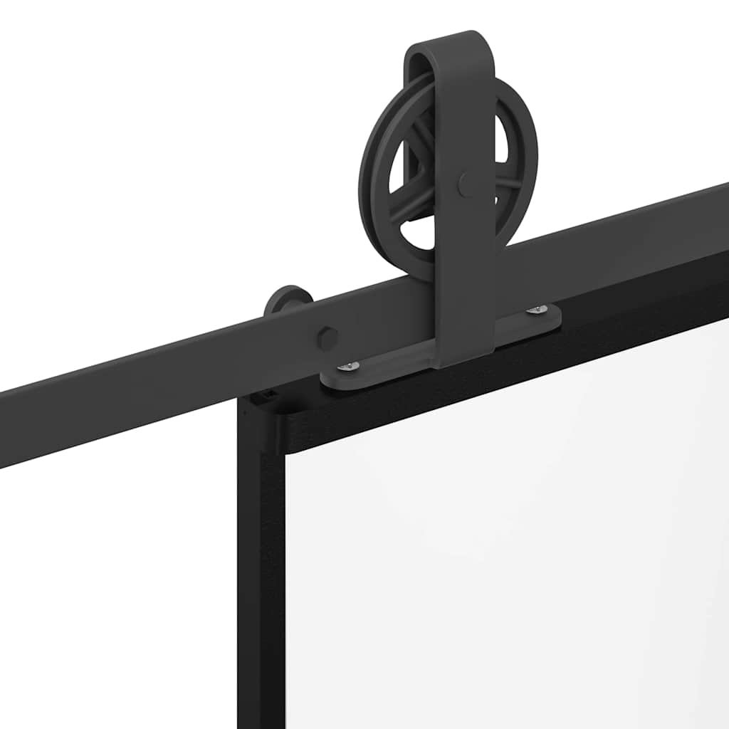 vidaXL Drzwi przesuwne z osprzętem, 102x205 cm, szkło ESG i aluminium