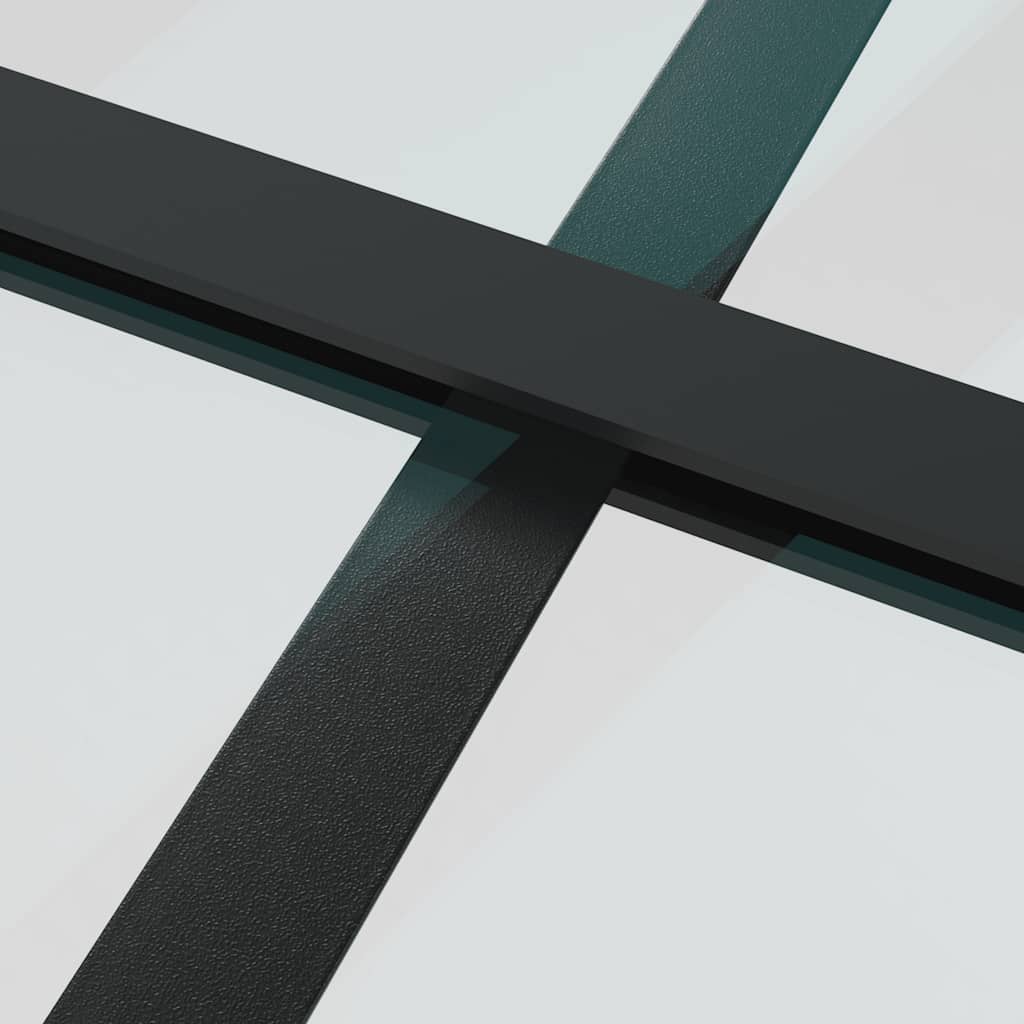 vidaXL Drzwi przesuwne z osprzętem, szkło ESG i aluminium, 76x205 cm