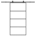 vidaXL Drzwi przesuwne a akcesoriami, 102,5x205 cm, ESG i aluminium
