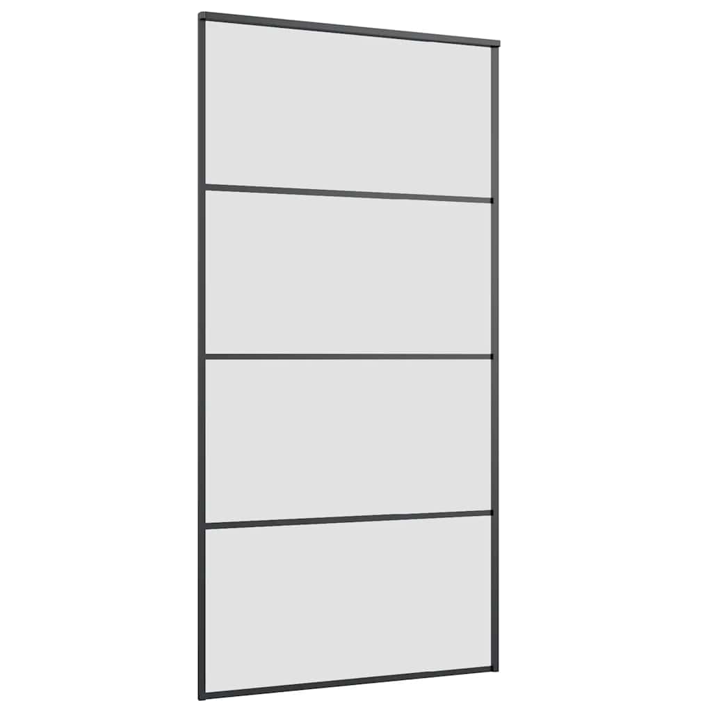 vidaXL Drzwi przesuwne a akcesoriami, 102,5x205 cm, ESG i aluminium