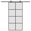 vidaXL Drzwi przesuwne a akcesoriami, 102,5x205 cm, ESG i aluminium