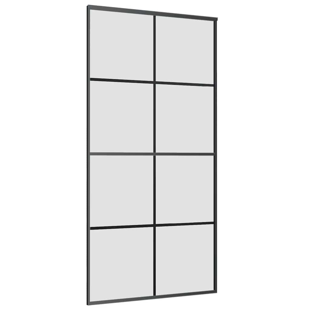 vidaXL Drzwi przesuwne a akcesoriami, 102,5x205 cm, ESG i aluminium