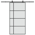 vidaXL Drzwi przesuwne a akcesoriami, 102,5x205 cm, ESG i aluminium