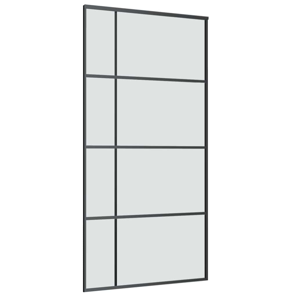 vidaXL Drzwi przesuwne a akcesoriami, 102,5x205 cm, ESG i aluminium