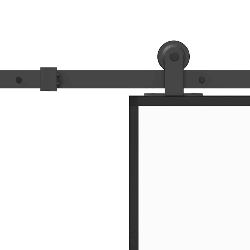 vidaXL Drzwi przesuwne a akcesoriami, 102,5x205 cm, ESG i aluminium