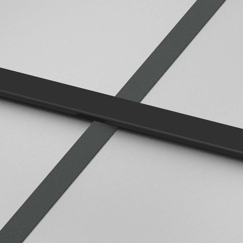 vidaXL Drzwi przesuwne a akcesoriami, 102,5x205 cm, ESG i aluminium