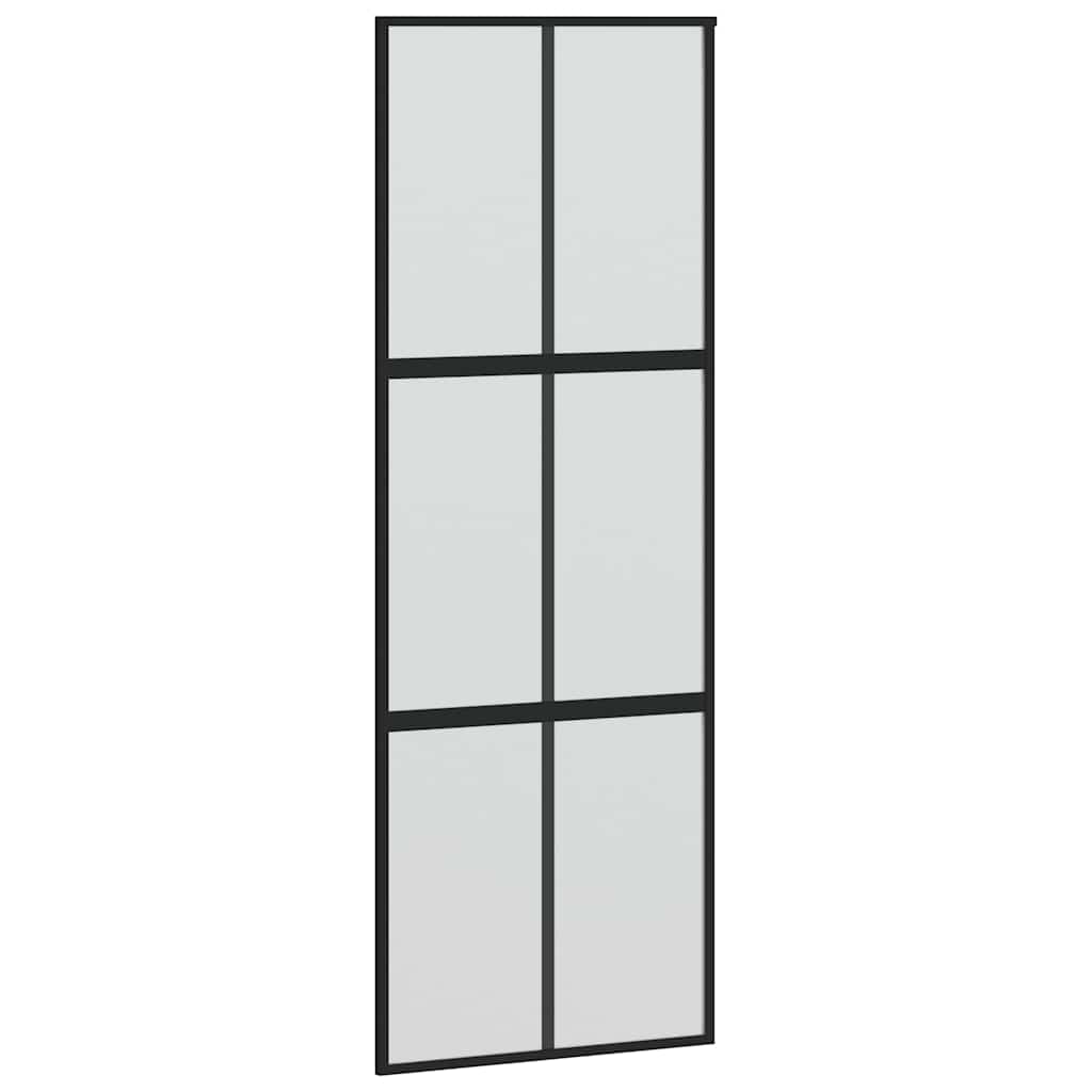 vidaXL Drzwi przesuwne z zestawem okuć Szkło hartowane i aluminium