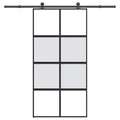 vidaXL Drzwi przesuwne z osprzętem, 102,5x205 cm, szkło i aluminium