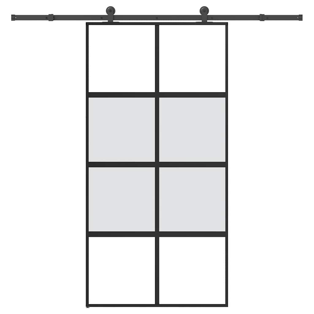 vidaXL Drzwi przesuwne z osprzętem, 102,5x205 cm, szkło i aluminium