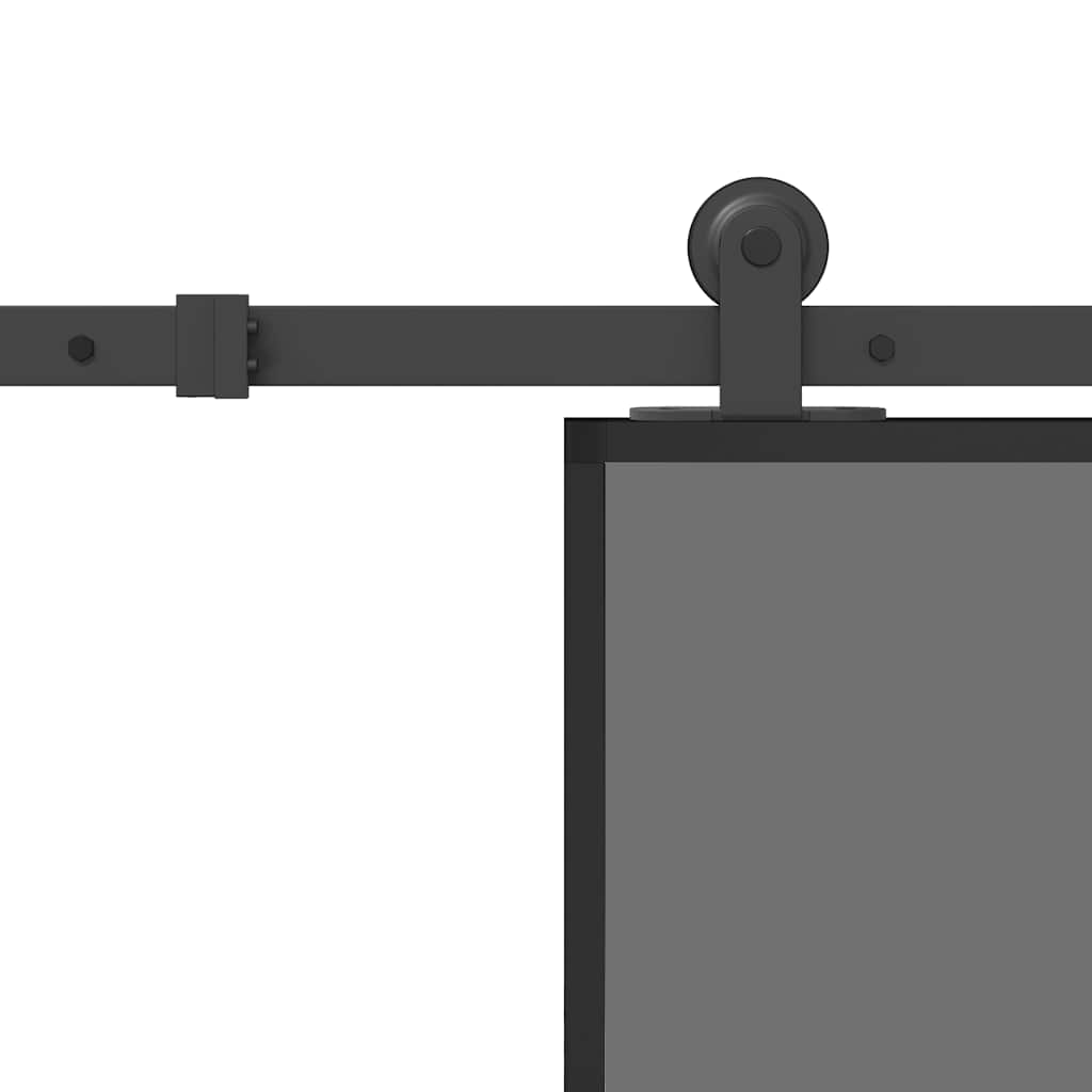 vidaXL Drzwi przesuwne z osprzętem, 102,5x205 cm, szkło i aluminium