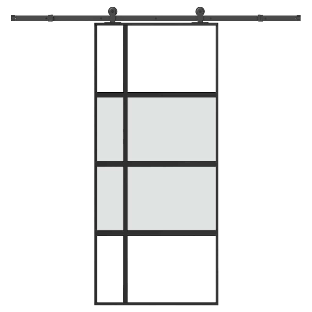 vidaXL Drzwi przesuwne z osprzętem, 90x205 cm, szkło i aluminium