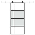 vidaXL Drzwi przesuwne z osprzętem, 90x205 cm, szkło i aluminium