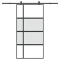 vidaXL Drzwi przesuwne z osprzętem, 102,5x205 cm, szkło i aluminium