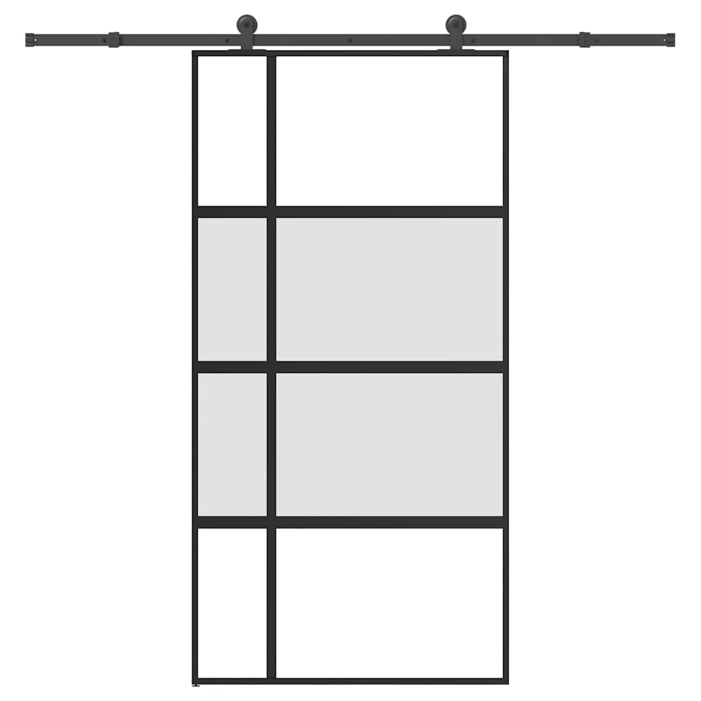 vidaXL Drzwi przesuwne z osprzętem, 102,5x205 cm, szkło i aluminium