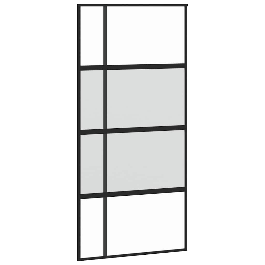 vidaXL Drzwi przesuwne z osprzętem, 102,5x205 cm, szkło i aluminium