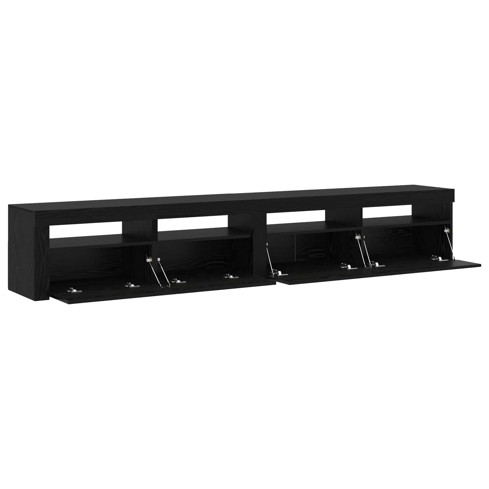 vidaXL Szafka pod telewizor 2 pcs Czarny Dąb 240 x 35 x 40 cm