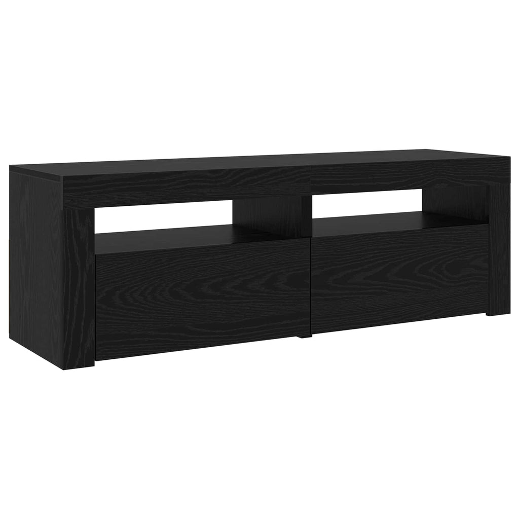 vidaXL Szafka pod telewizor 2 pcs Czarny Dąb 240 x 35 x 40 cm