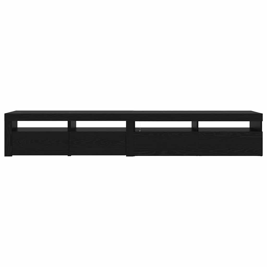 vidaXL Szafka pod telewizor 2 pcs Czarny Dąb 240 x 35 x 40 cm