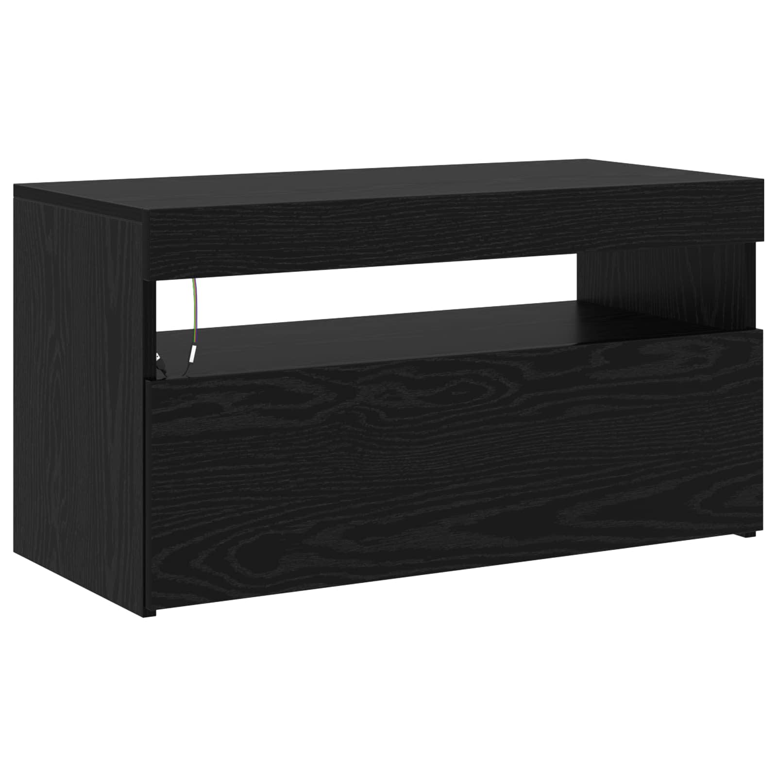 vidaXL Szafka pod telewizor 2 pcs Czarny Dąb 195 x 35 x 40 cm