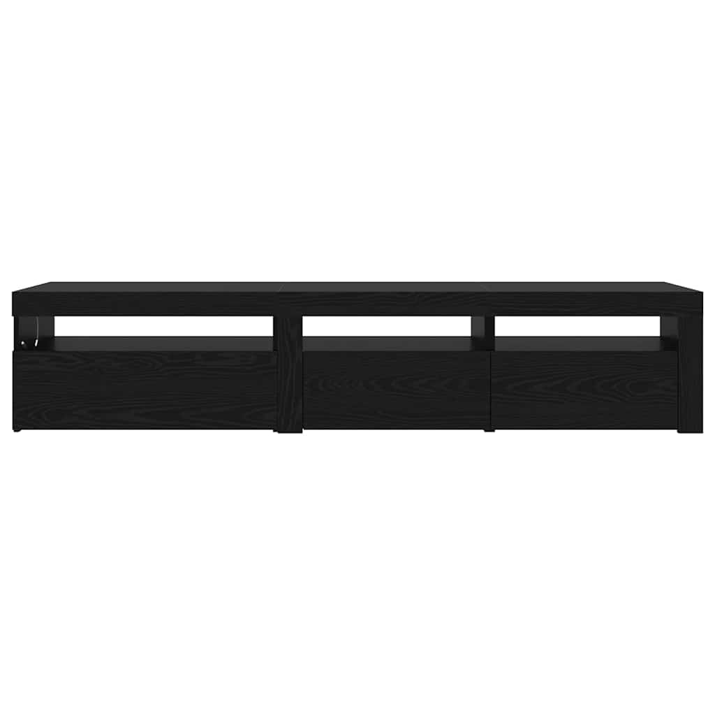 vidaXL Szafka pod telewizor 2 pcs Czarny Dąb 195 x 35 x 40 cm
