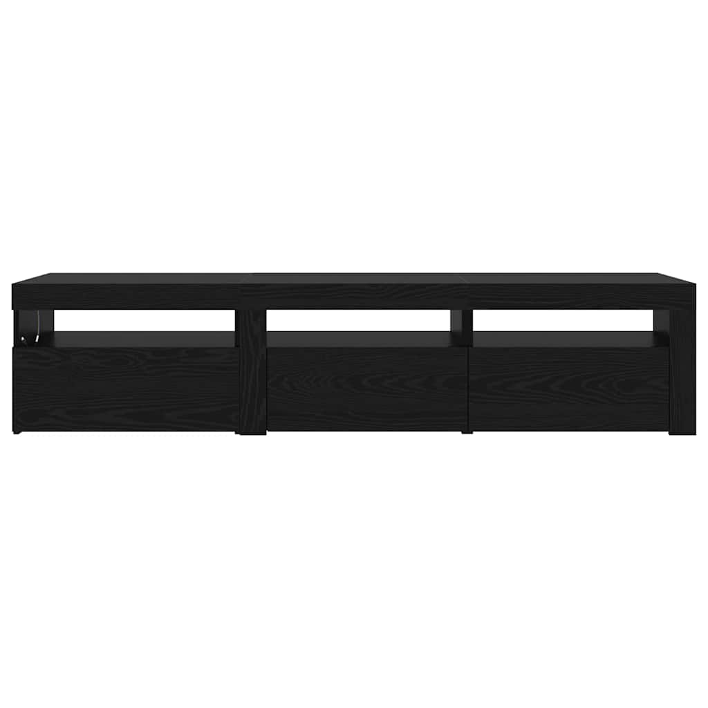 vidaXL Szafka pod telewizor 2 pcs Czarny Dąb 180 x 35 x 40 cm