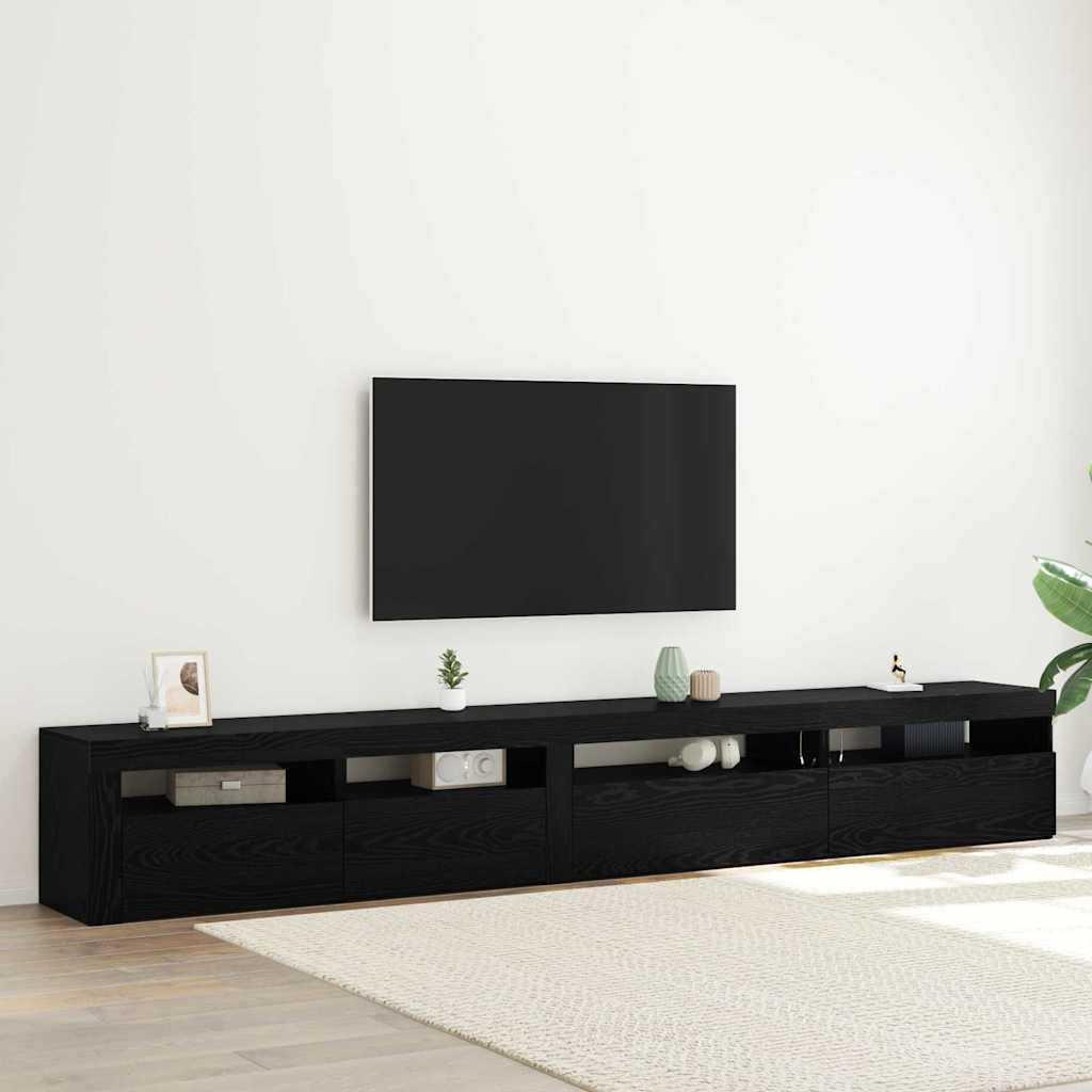 vidaXL Zestaw szafek RTV 3 pcs Czarny Dąb 270 x 35 x 40 cm