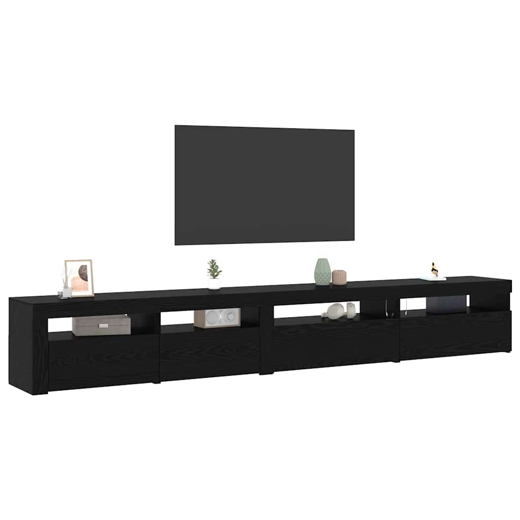 vidaXL Zestaw szafek RTV 3 pcs Czarny Dąb 270 x 35 x 40 cm