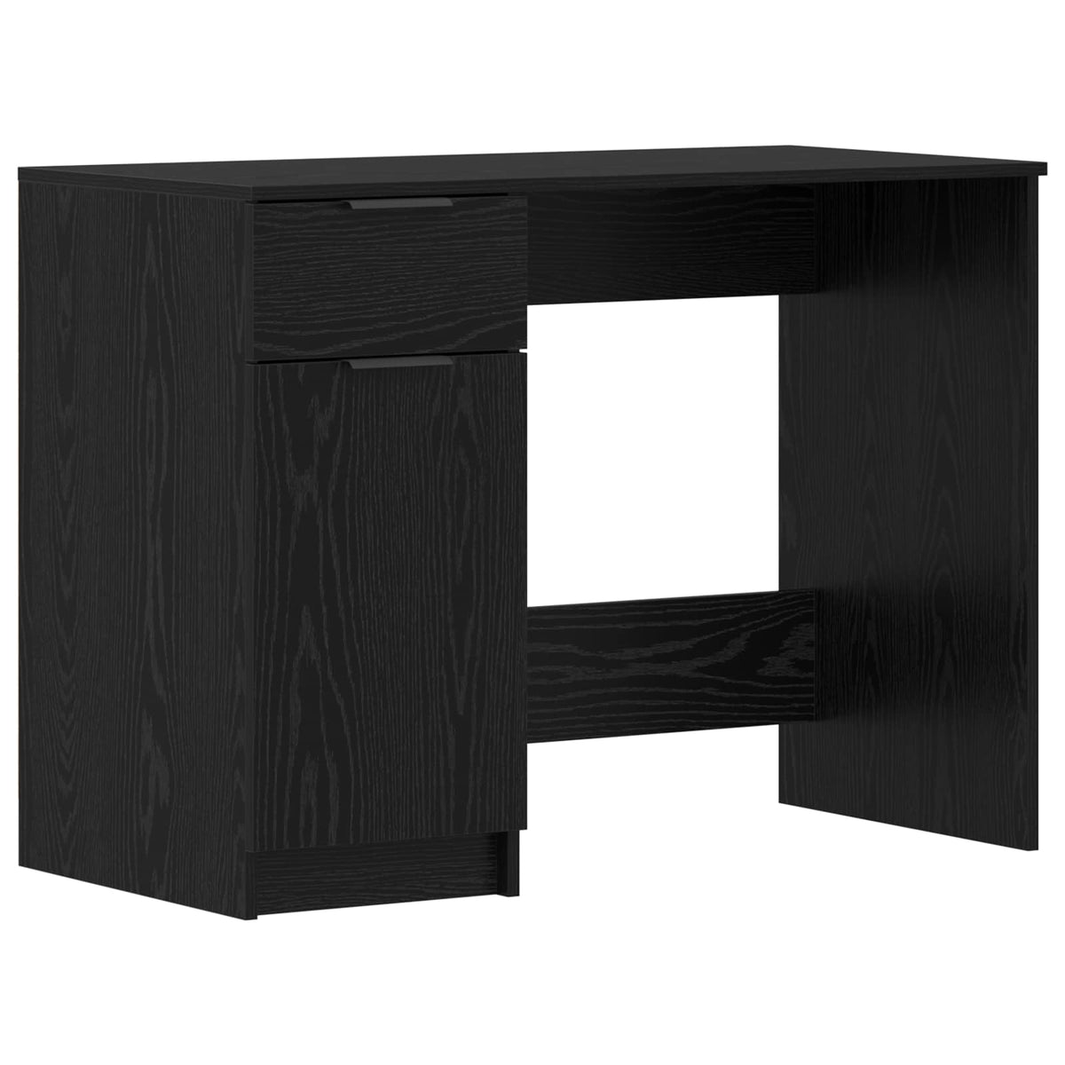 vidaXL Biurko Czarny Dąb 133 x 50 x 75 cm Drewno inżynieryjne