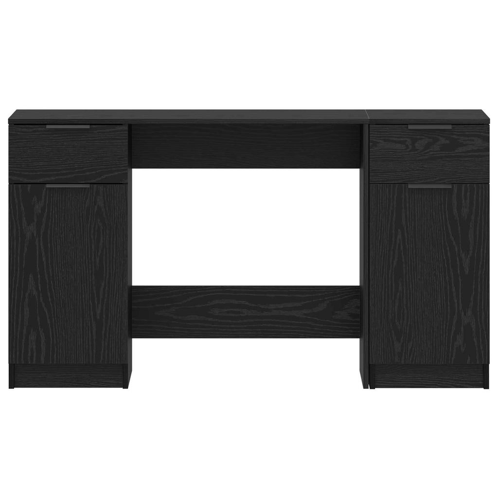 vidaXL Biurko Czarny Dąb 133 x 50 x 75 cm Drewno inżynieryjne