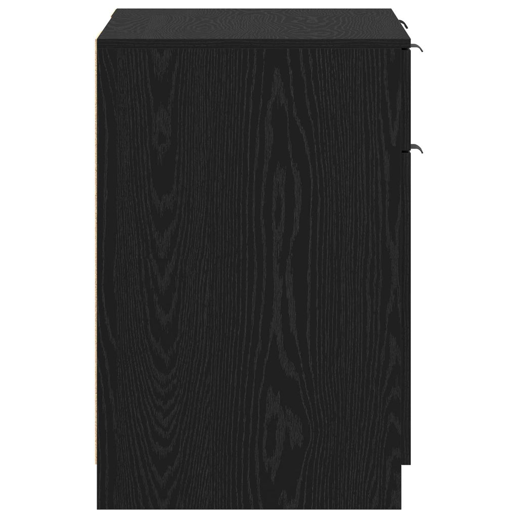 vidaXL Biurko Czarny Dąb 133 x 50 x 75 cm Drewno inżynieryjne