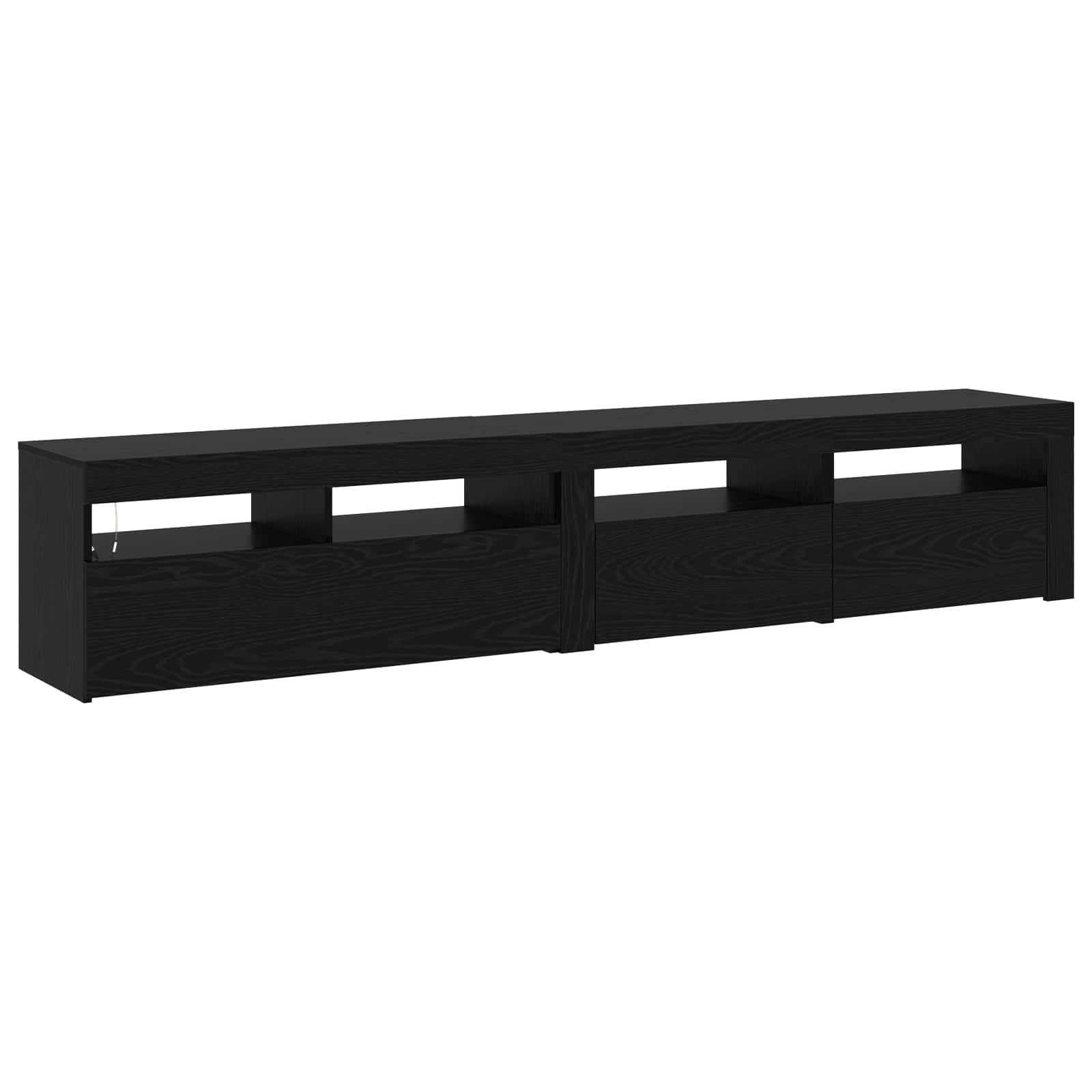 vidaXL Szafka pod telewizor 2 pcs Czarny Dąb 210 x 35 x 40 cm