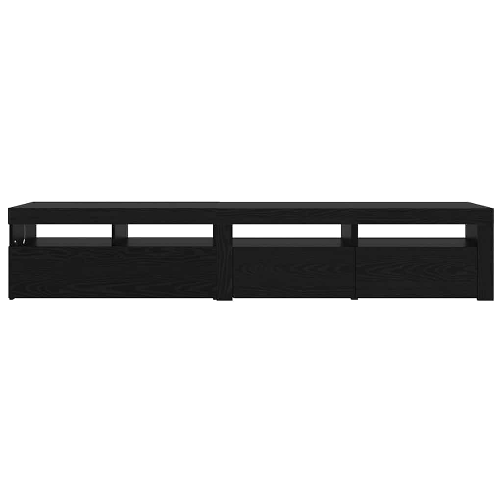 vidaXL Szafka pod telewizor 2 pcs Czarny Dąb 210 x 35 x 40 cm