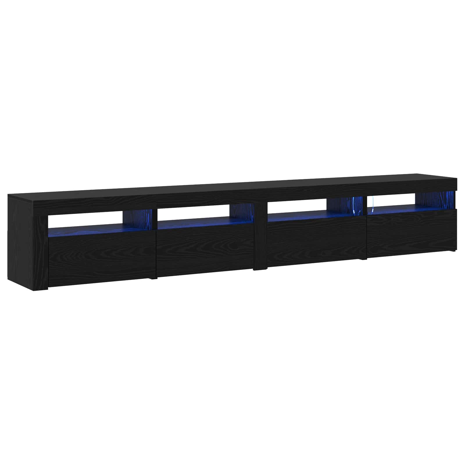 vidaXL Zestaw szafek RTV 3 pcs Czarny Dąb 240 x 35 x 40 cm