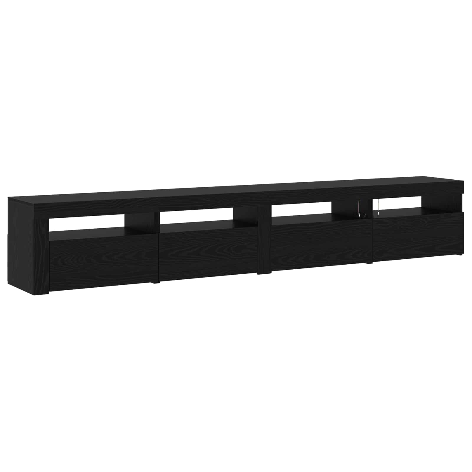 vidaXL Zestaw szafek RTV 3 pcs Czarny Dąb 240 x 35 x 40 cm