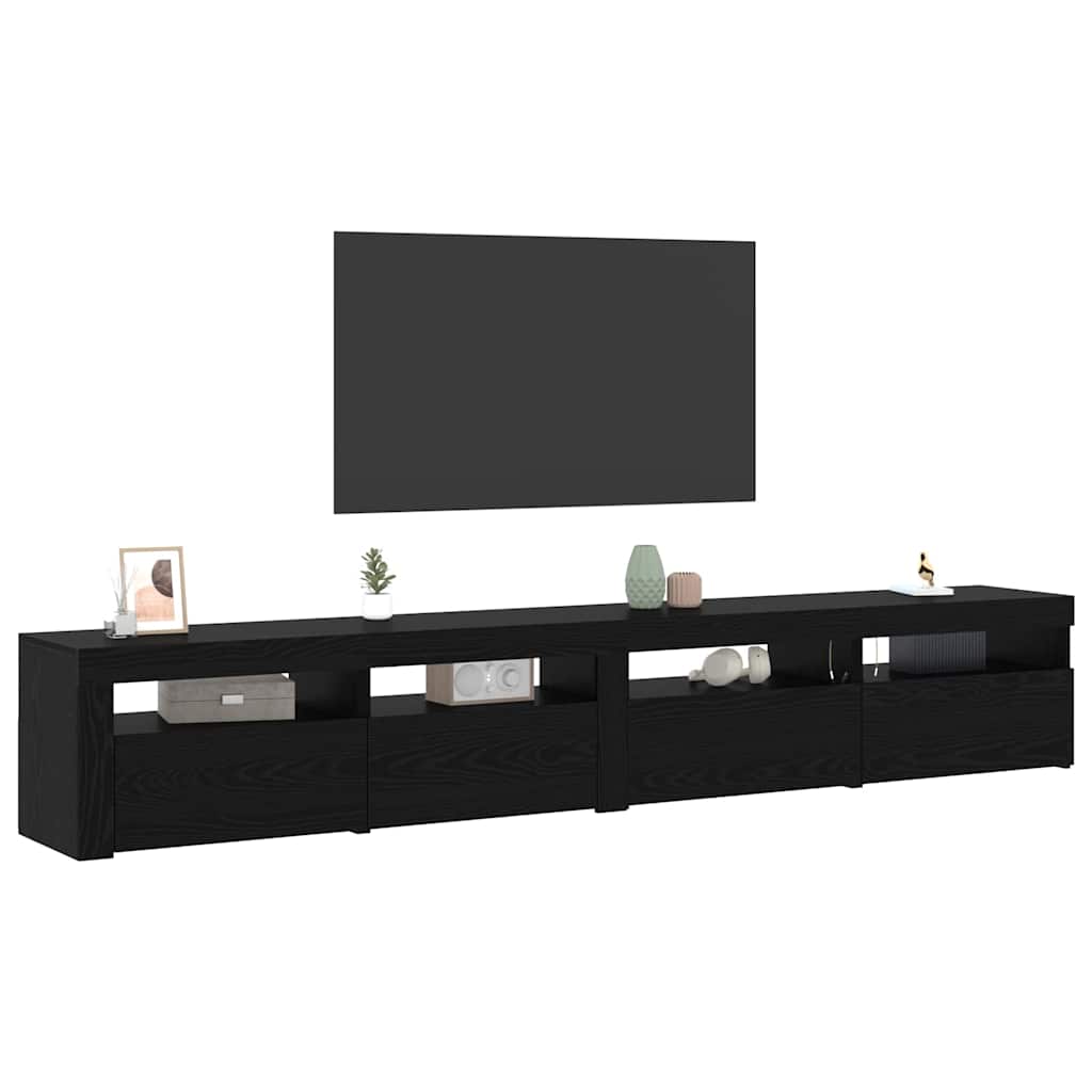 vidaXL Zestaw szafek RTV 3 pcs Czarny Dąb 240 x 35 x 40 cm