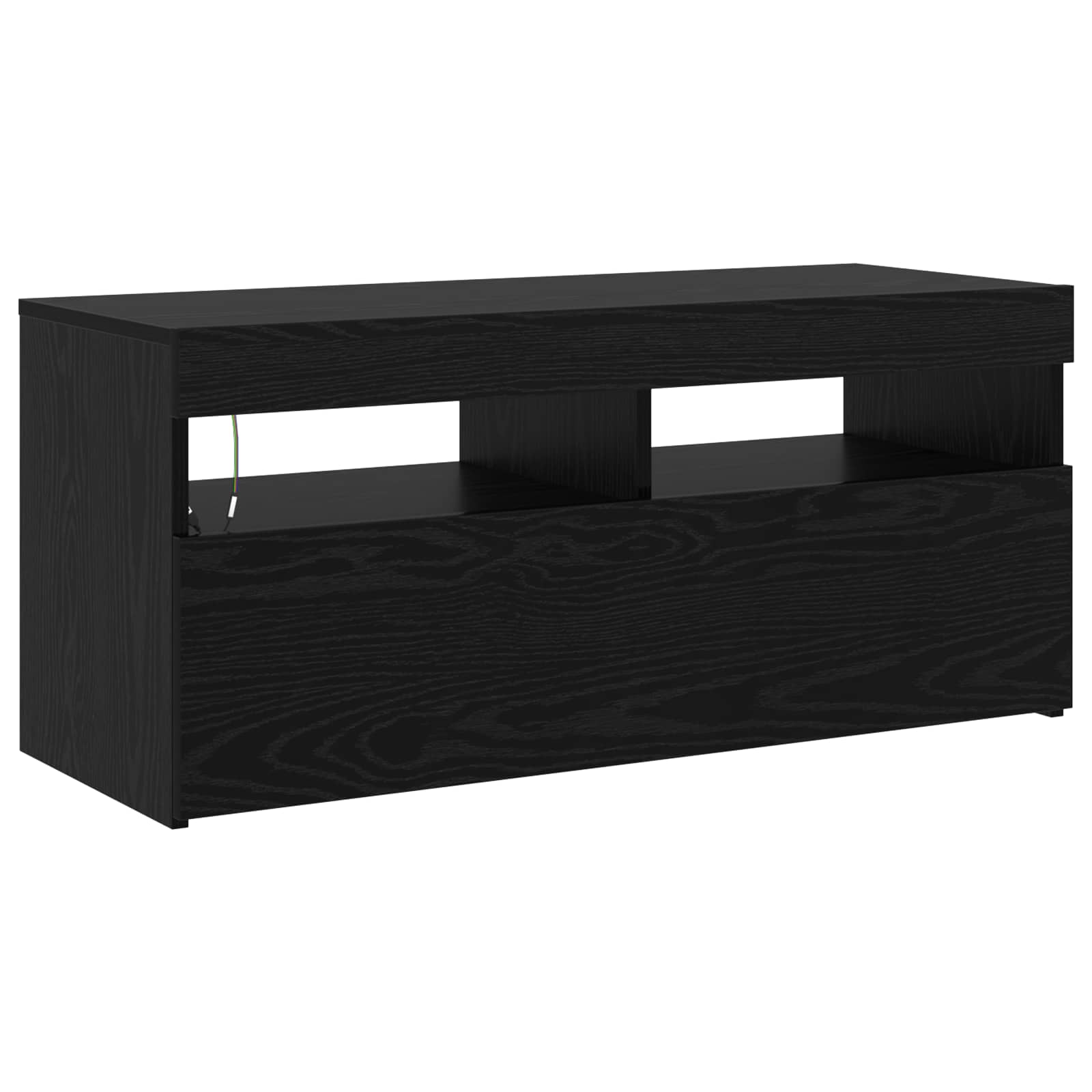 vidaXL Szafka pod telewizor z LED 2 pcs Czarny Dąb 230 x 36,5 x 40 cm