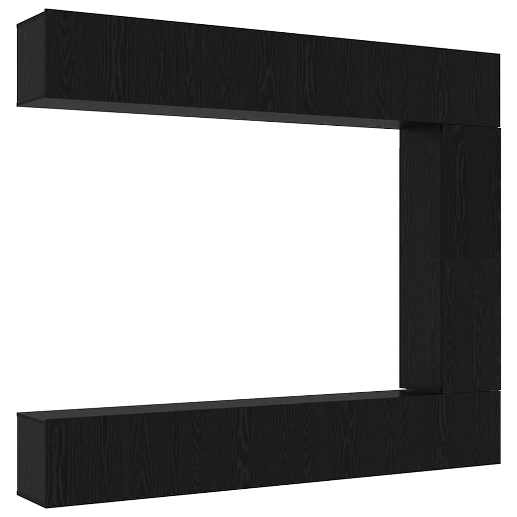 vidaXL Zestaw szafek RTV 5 pcs Czarny Dąb Materiał drewnopochodny