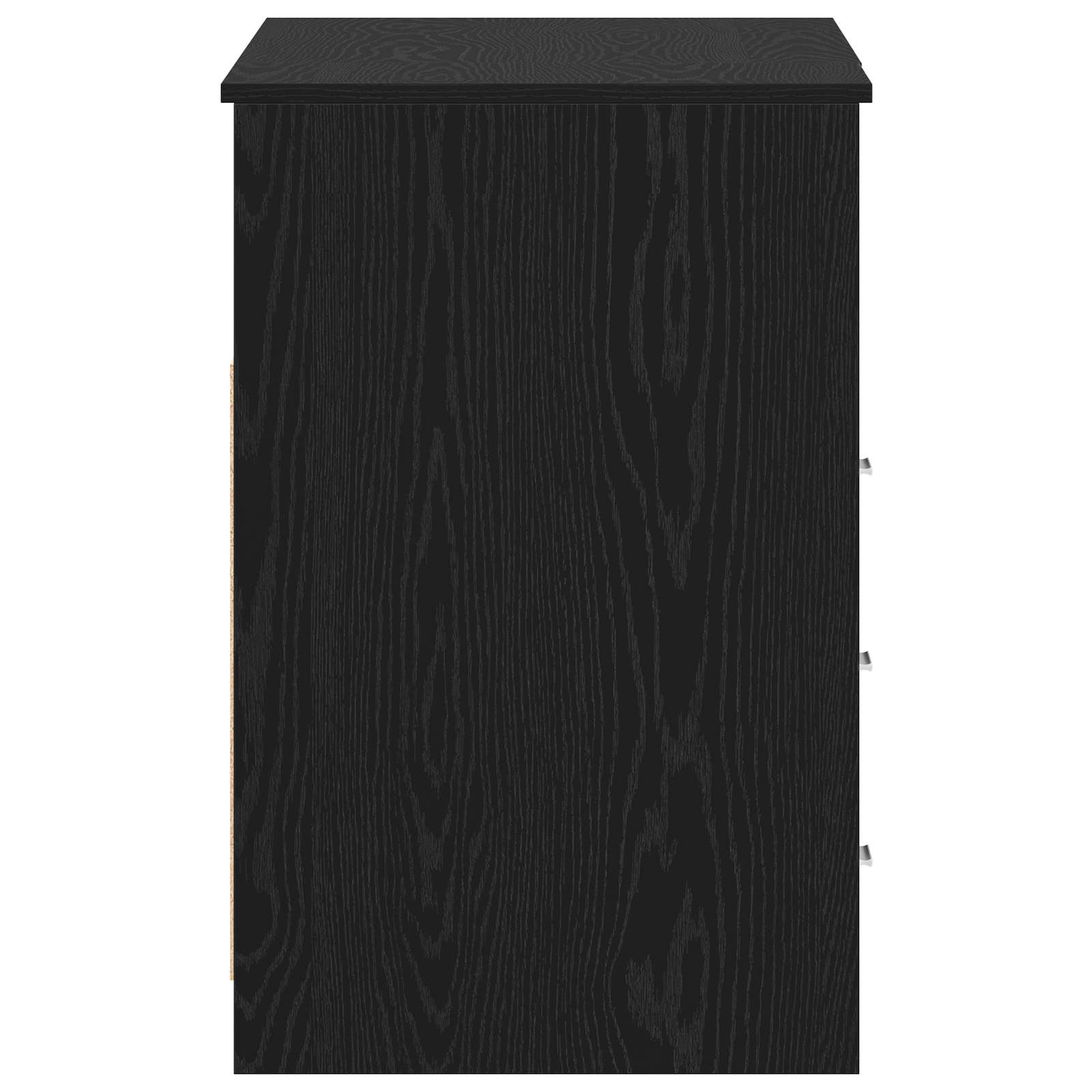 vidaXL Biurko z szufladą z półką 2 pcs Czarny Dąb 140 x 50 x 76 cm