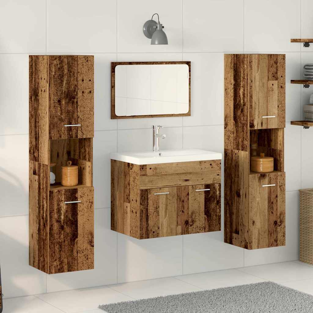 vidaXL Zestaw do przechowywania 4 pcs Materiał drewnopochodny