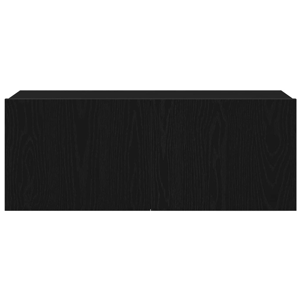 vidaXL Zestaw szafek RTV 7 pcs Czarny Dąb 100 x 30 x 30 cm