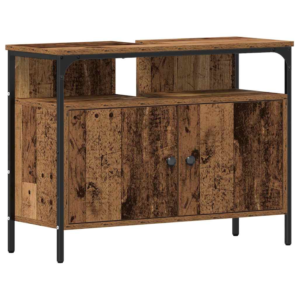 vidaXL Zestaw mebli łazienkowych 3 pcs Brązowy Materiał drewnopochodny