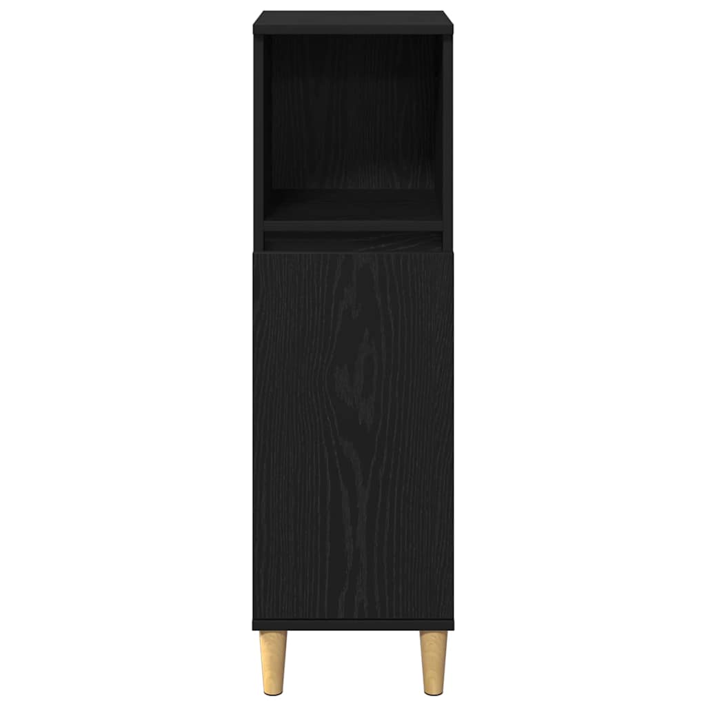 vidaXL Zestaw mebli łazienkowych 3 pcs Czarny Materiał drewnopochodny