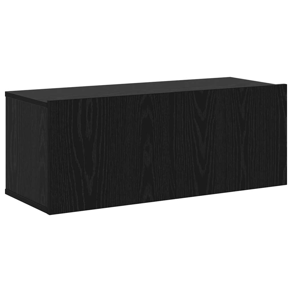 vidaXL Zestaw szafek RTV 7 pcs Czarny Dąb Materiał drewnopochodny