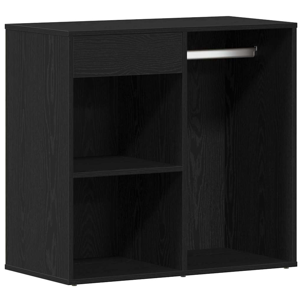 vidaXL Zestaw lustra LED z szufladą Czarny Dąb 140 x 40 x 140 cm