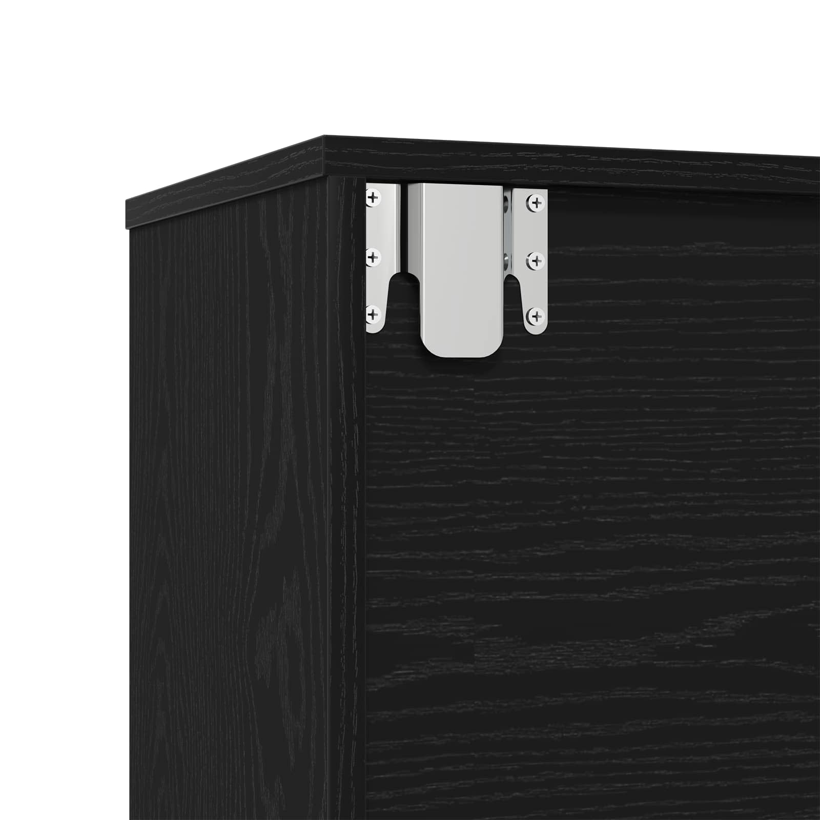 vidaXL Półka na książki 3 pcs Czarny Dąb 36 x 30 x 143 cm