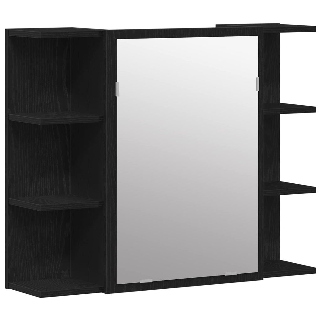 vidaXL Zestaw mebli łazienkowych 4 pcs Czarny 30 x 30 x 179,5 cm
