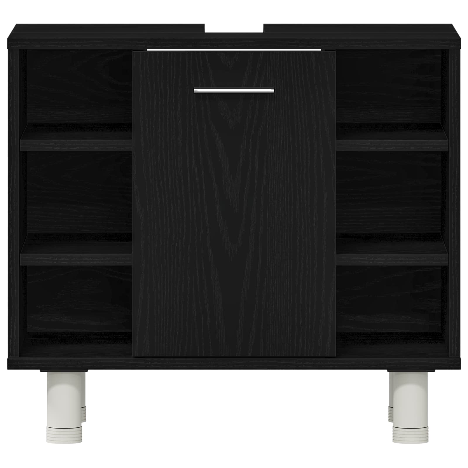 vidaXL Zestaw mebli łazienkowych 4 pcs Czarny 30 x 30 x 179,5 cm