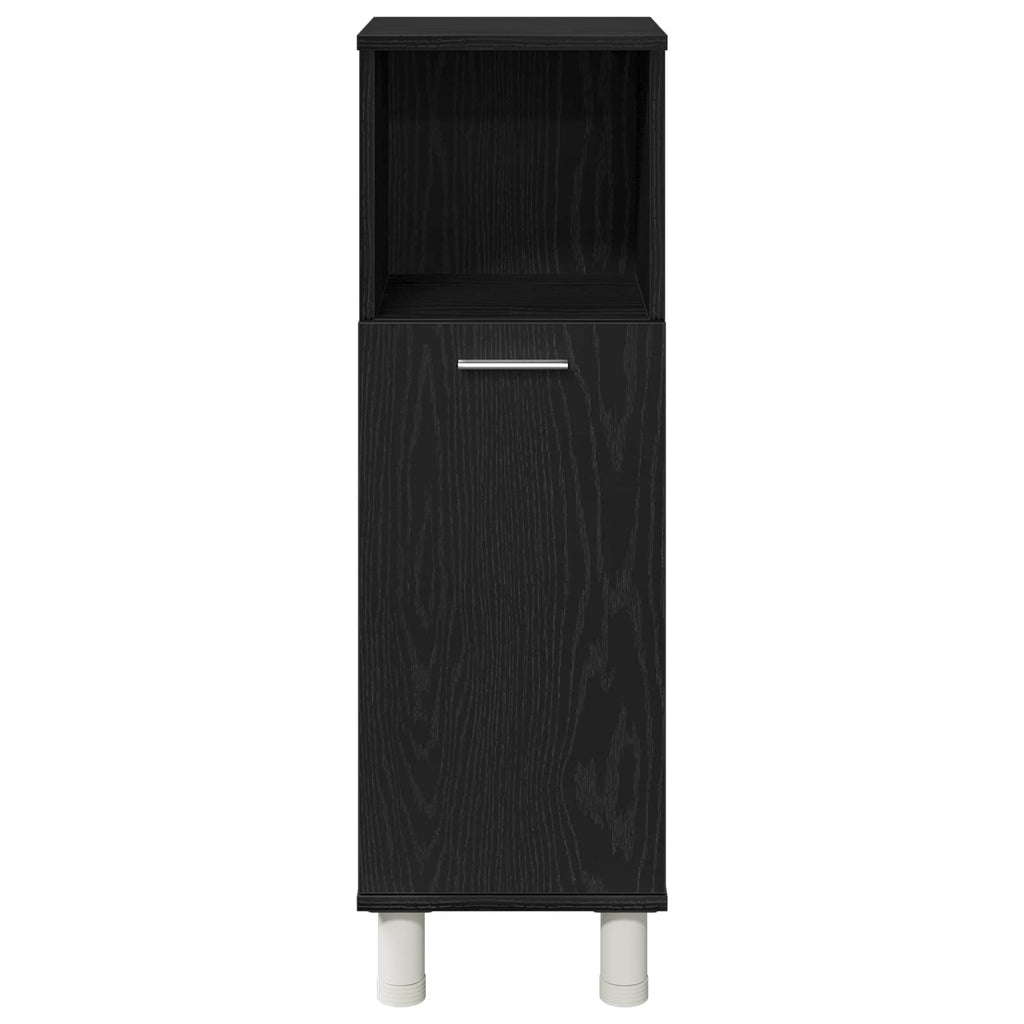 vidaXL Zestaw mebli łazienkowych 4 pcs Czarny 30 x 30 x 179,5 cm