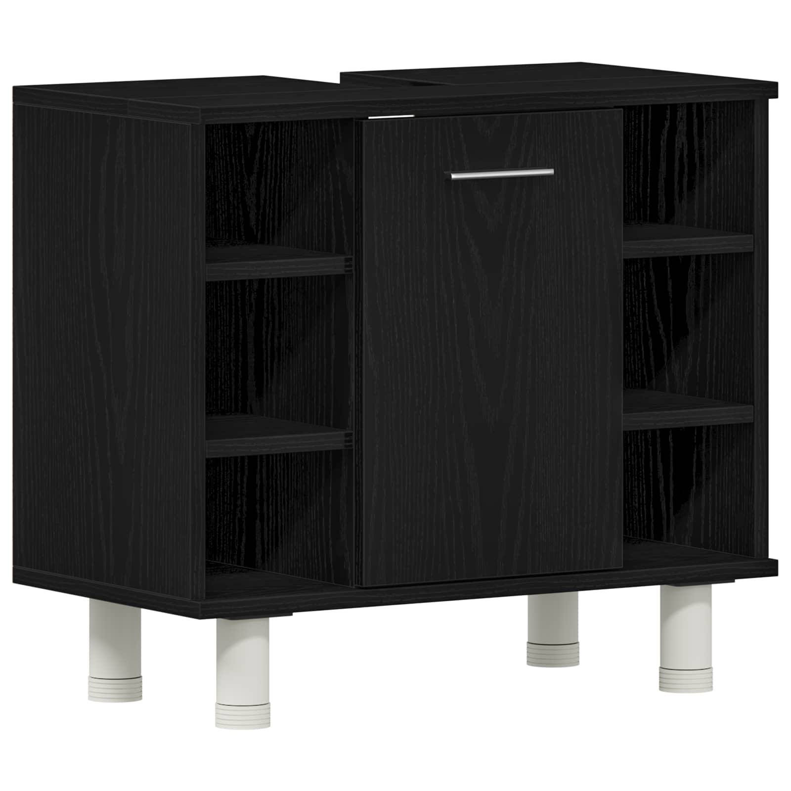 vidaXL Zestaw mebli łazienkowych 3 pcs Czarny 30 x 30 x 179,5 cm