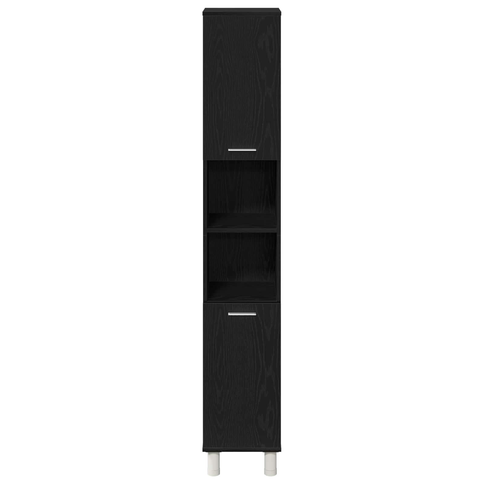 vidaXL Zestaw mebli łazienkowych 3 pcs Czarny 30 x 30 x 179,5 cm